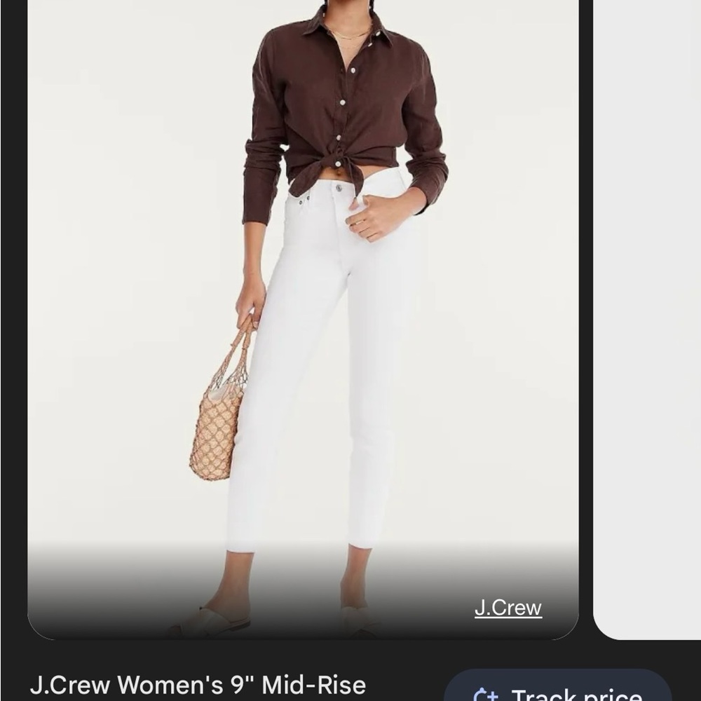 J.Crew Toothpick size 27 white jeans